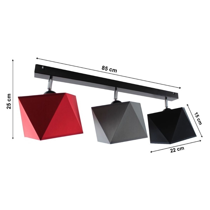 Kinnitatav lühter DIAMENT 3xE27/60W/230V