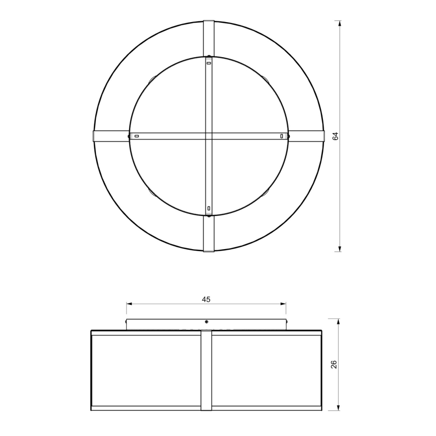 Kinnitatav lühter KAGA 5xE27/60W/230V must/kuldne
