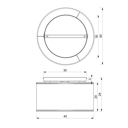 Kinnitatav lühter LOFT SHADE 3xE27/60W/230V must