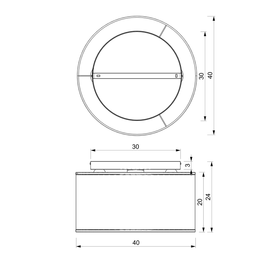 Kinnitatav lühter LOFT SHADE 3xE27/60W/230V must