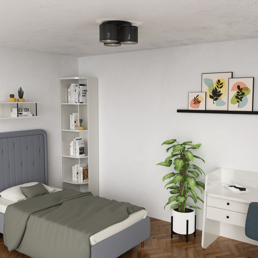Kinnitatav lühter LOFT SHADE 3xE27/60W/230V must