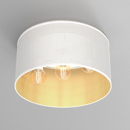 Kinnitatav lühter LOFT SHADE 3xE27/60W/230V valge/kuldne