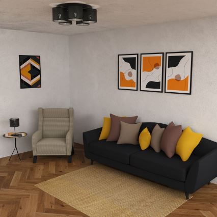 Kinnitatav lühter LOFT SHADE 5xE27/60W/230V must