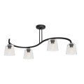 Kinnitatav lühter LUCEA 4xE27/15W/230V must/läbinähtav