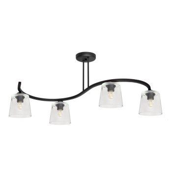Kinnitatav lühter LUCEA 4xE27/15W/230V must/läbinähtav