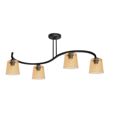 Kinnitatav lühter LUCEA 4xE27/15W/230V must/oranž