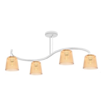 Kinnitatav lühter LUCEA 4xE27/15W/230V valge/oranž