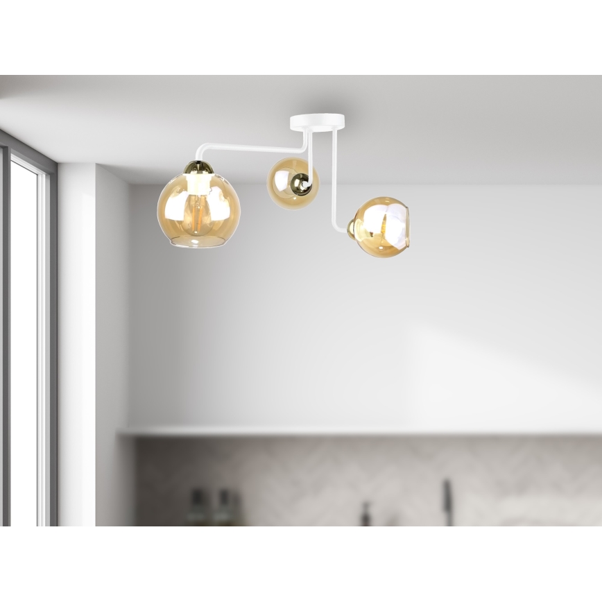 Kinnitatav lühter MONDE WHITE 3xE27/60W/230V