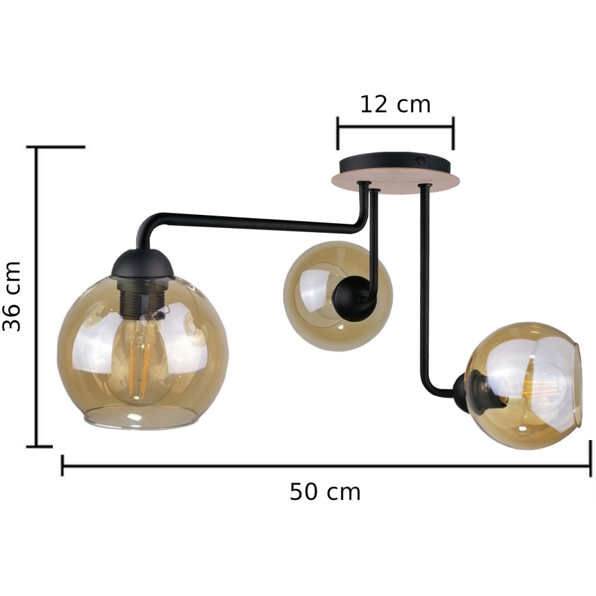 Kinnitatav lühter MONDE WOOD 3xE27/60W/230V