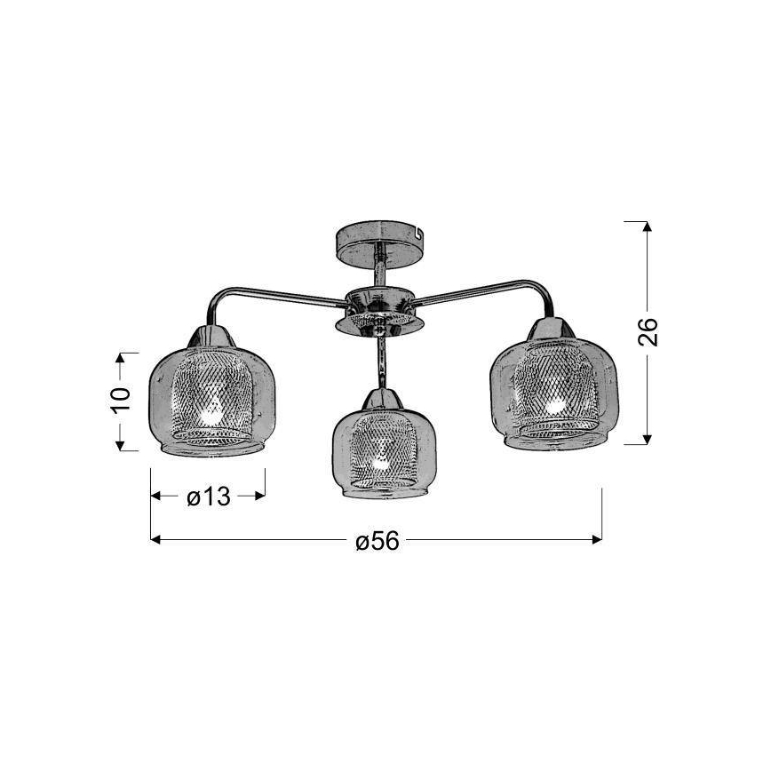 Kinnitatav lühter RAY 3xE14/40W/230V