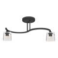 Kinnitatav lühter SANTOS 2xE27/15W/230V must/läbinähtav