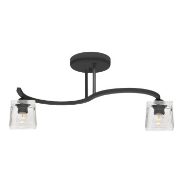 Kinnitatav lühter SANTOS 2xE27/15W/230V must/läbinähtav