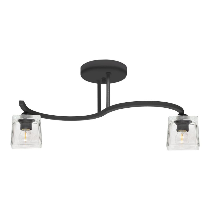 Kinnitatav lühter SANTOS 2xE27/15W/230V must/läbinähtav