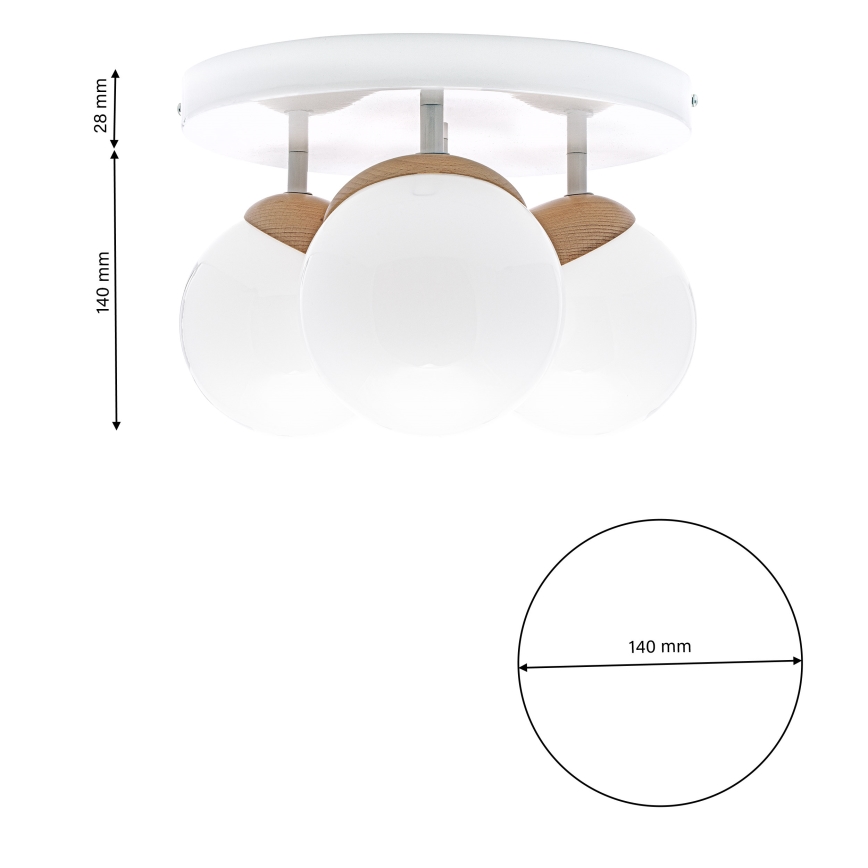 Kinnitatav lühter SFERA WOOD 3xE14/40W/230V
