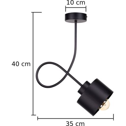 Kinnitatav lühter SIMPLY BLACK 1xE27/60W/230V