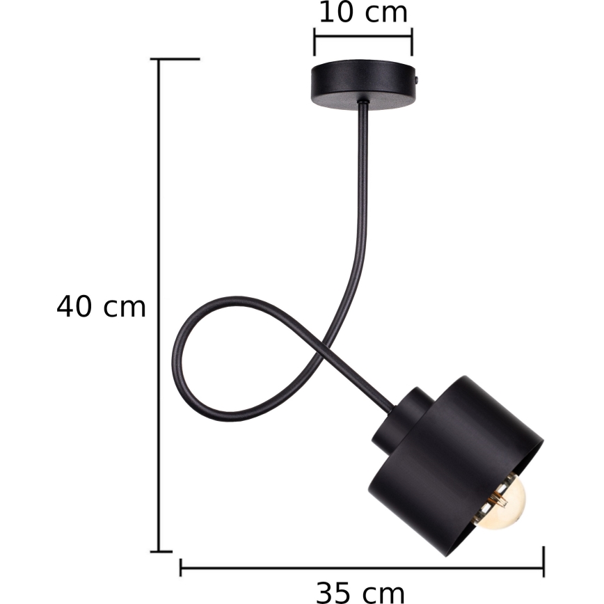 Kinnitatav lühter SIMPLY BLACK 1xE27/60W/230V