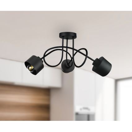 Kinnitatav lühter SIMPLY BLACK 3xE27/60W/230V