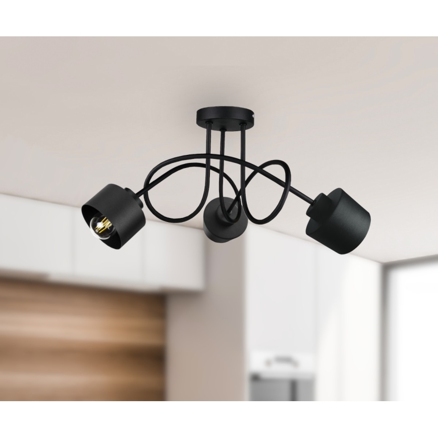 Kinnitatav lühter SIMPLY BLACK 3xE27/60W/230V