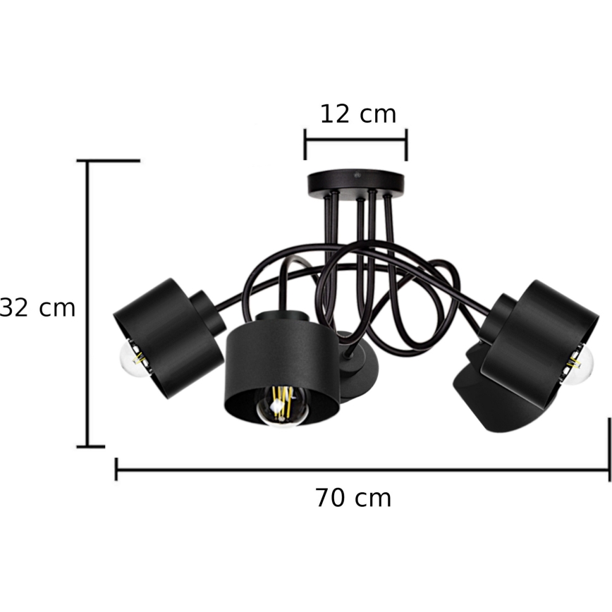 Kinnitatav lühter SIMPLY BLACK 5xE27/60W/230V