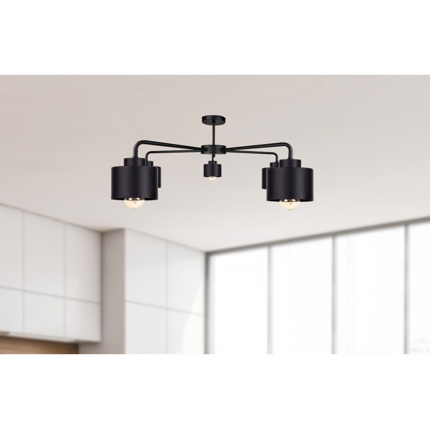 Kinnitatav lühter SIMPLY BLACK 5xE27/60W/230V
