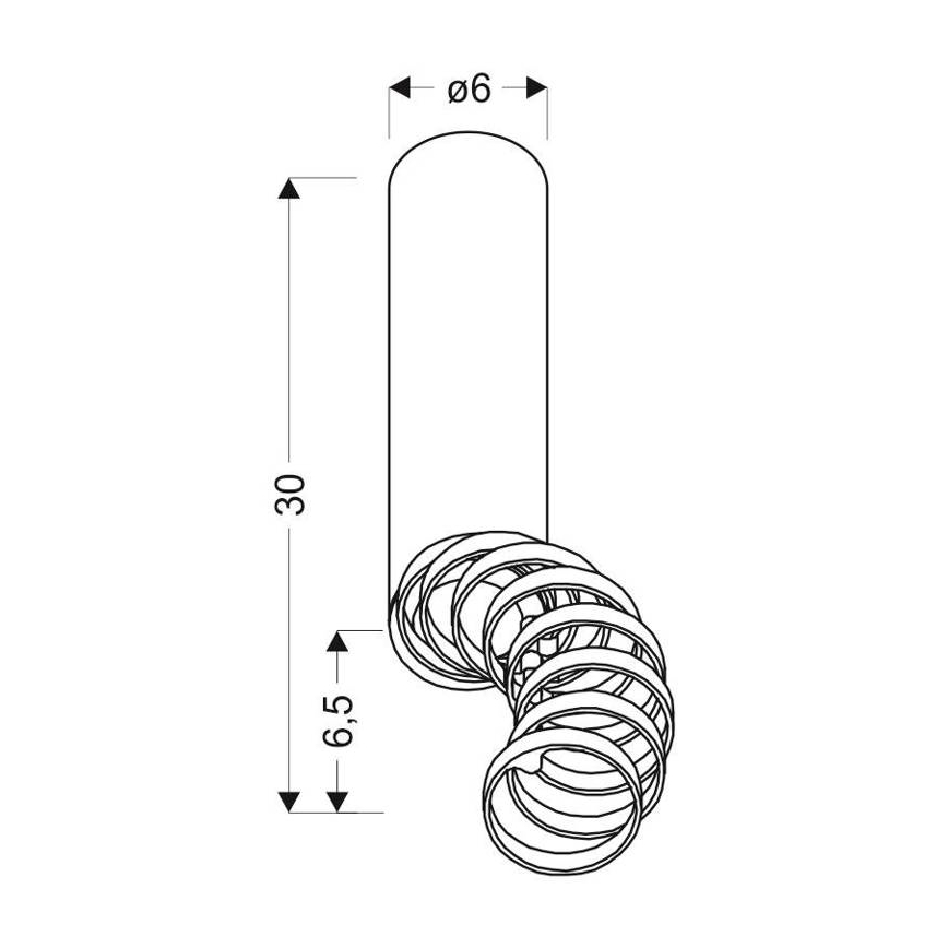Kinnitatav lühter TUBA 1xGU10/50W/230V must