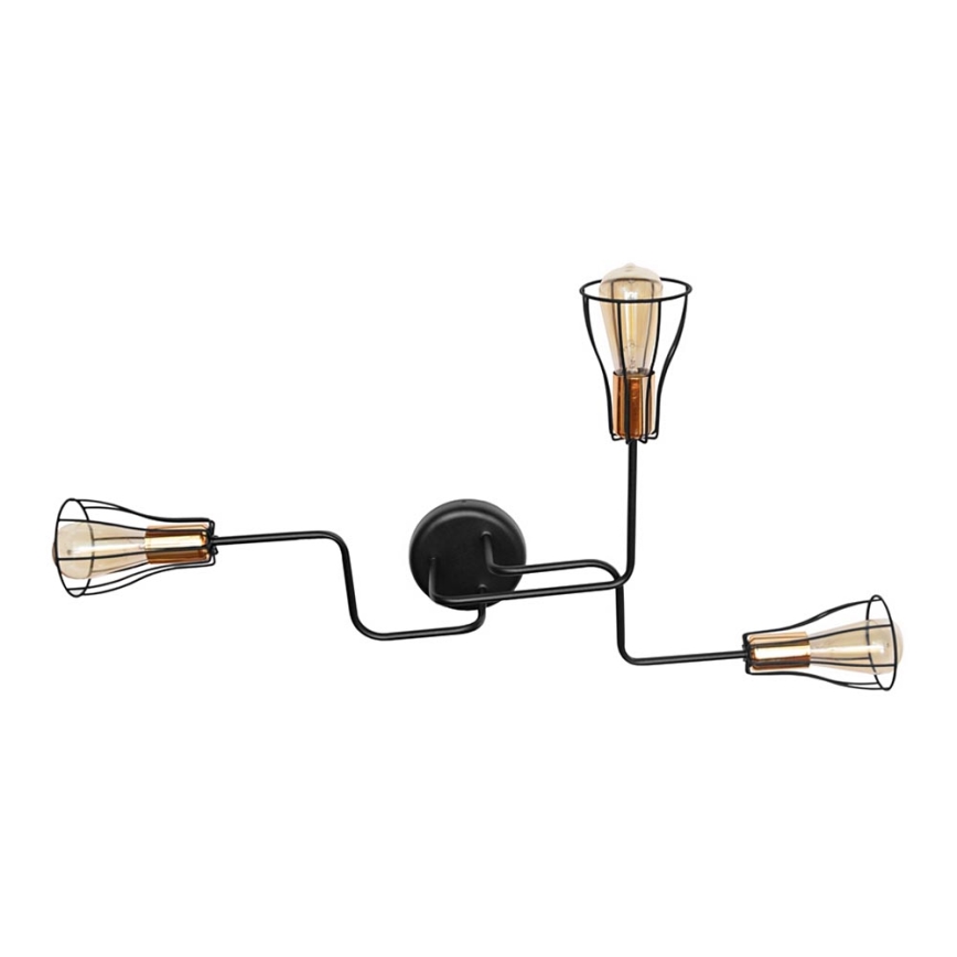 Kinnitatav lühter TUBE II 3xE27/15W/230V must