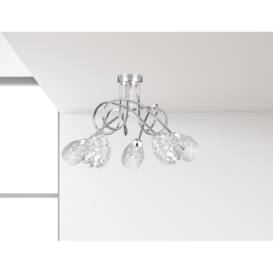 Kinnitatav lühter TWIST CRYSTAL 5xE14/40W/230V