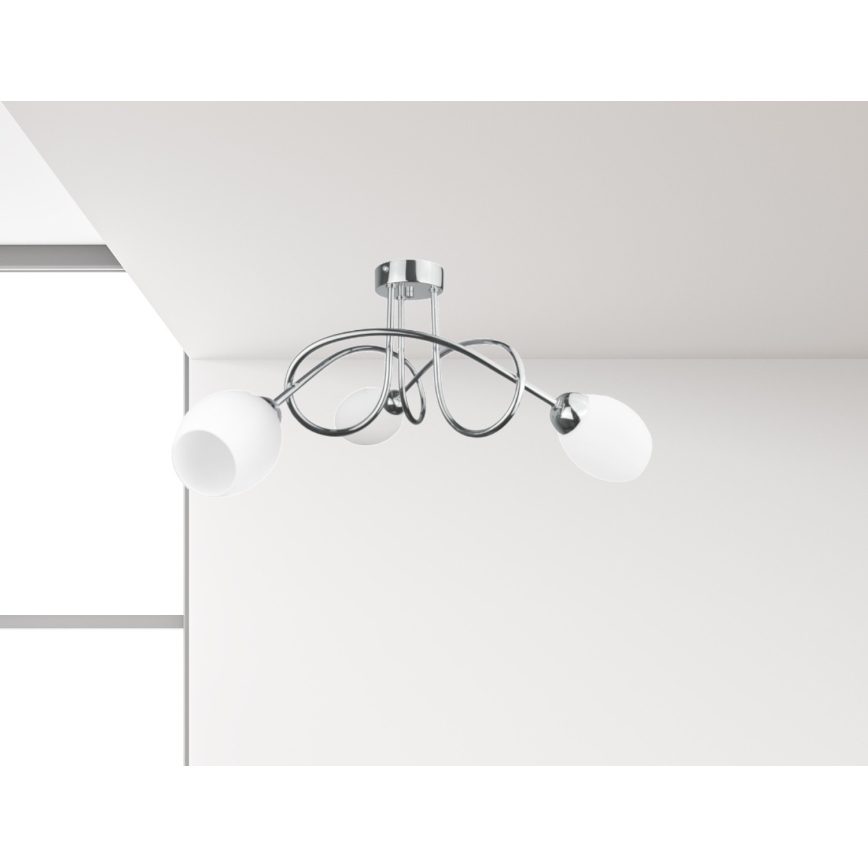 Kinnitatav lühter TWIST WHITE 3xE14/40W/230V