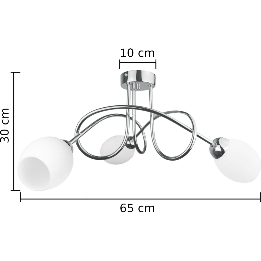 Kinnitatav lühter TWIST WHITE 3xE14/40W/230V