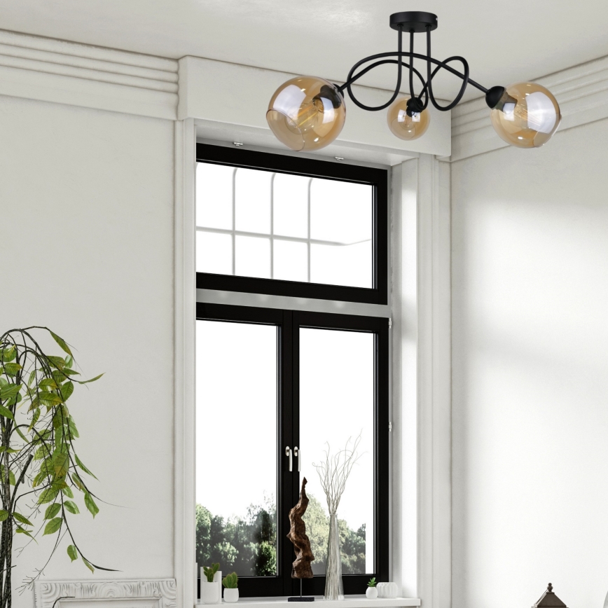 Kinnitatav lühter VENUS BLACK 3xE27/60W/230V