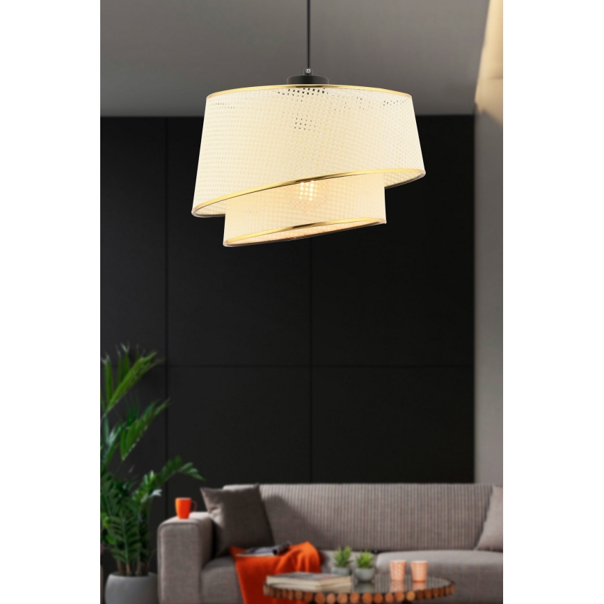 Kinnituslaternad BARETTE 1xE27/60W/230V kreem/kulda