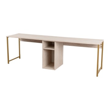 Kirjutuslaud CLARO 240x60 cm travertiin/kuldne