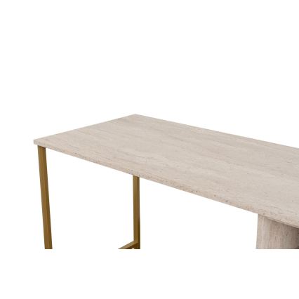 Kirjutuslaud CLARO 240x60 cm travertiin/kuldne