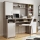 Kirjutuslaud riiuliga ELIAN 160x53 cm Sonoma tamm, hall/valge