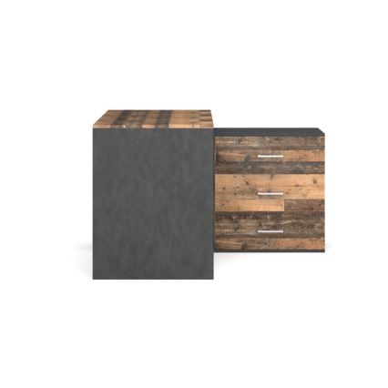 Kirjutuslaud sahtlitega ja universaalse nurgalahendusega P/L JULES, pruun/must