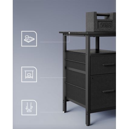 Kirjutuslaud taustvalgustusega SOLEA-X pruun/must