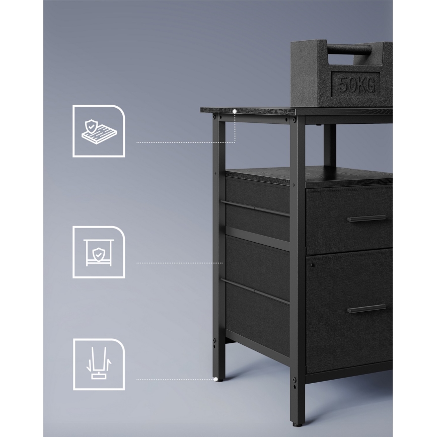 Kirjutuslaud taustvalgustusega SOLEA-X pruun/must