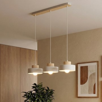 KIVI kaabliga rippvalgusti 3xE27/15W/230V, valge