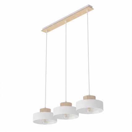 KIVI kaabliga rippvalgusti 3xE27/15W/230V, valge