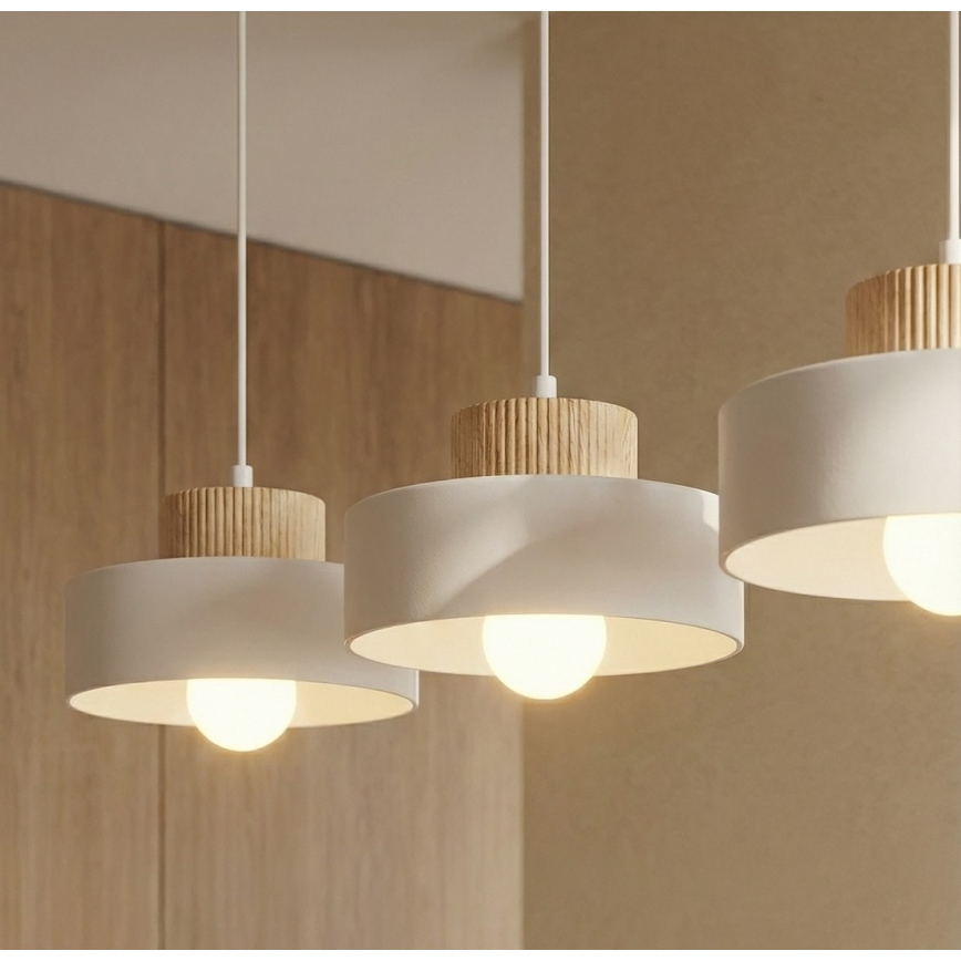 KIVI kaabliga rippvalgusti 3xE27/15W/230V, valge