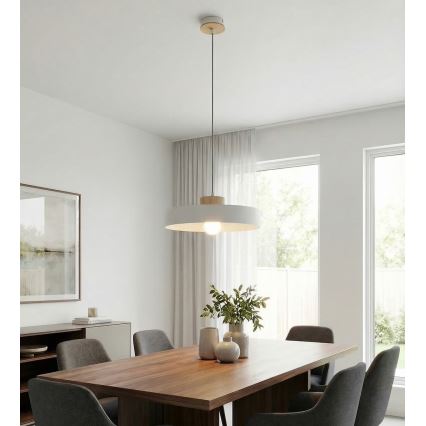 KIVI ripatsvalgusti kaabliga 1xE27/15W/230V valge