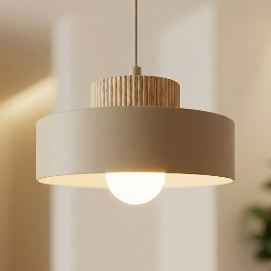 KIVI rippvalgusti kaabliga 1xE27/15W/230V beež