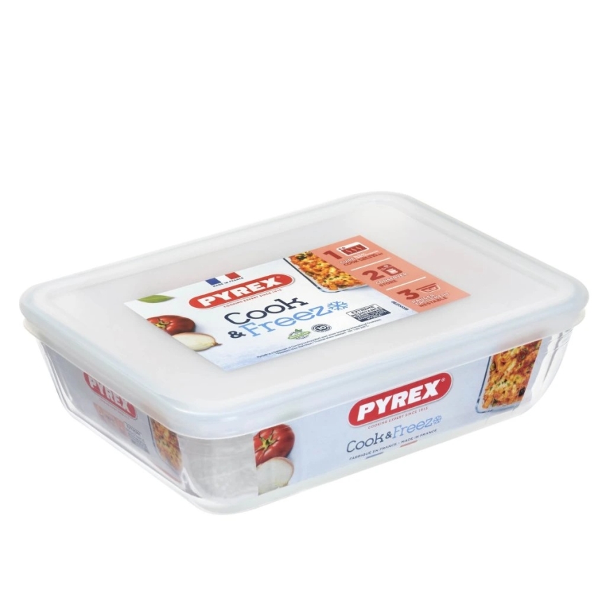 Klaasist toidukonteiner PYREX 1,5 l