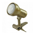 Klambriga lamp KM 1xE14/24W/230V kuldne