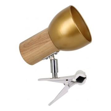 Klambriga lamp SVENDA 1xE27/60W/230V tamm/kuldne