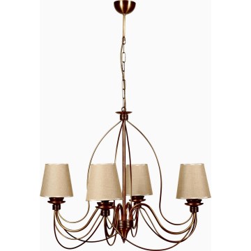 Klassikaline ripplamp 4xE14/40W/230V pronks/beez