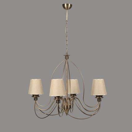 Klassikaline ripplamp 4xE14/40W/230V pronks/beez