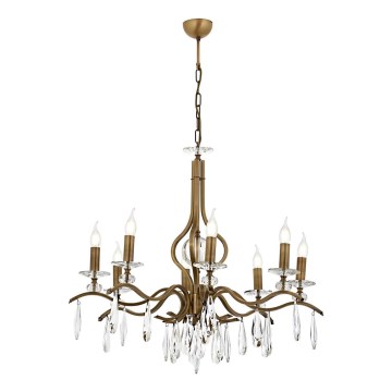 Klassikaline ripplamp 8xE14/40W/230V pronks
