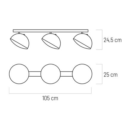 LED Kohtvalgusti CROWD 3xLED/20W/230V must