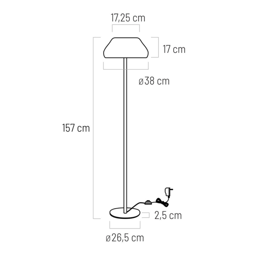 LED Põrandalamp PADDY LED/18W/230V valge